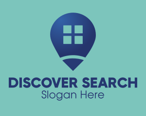 Blue House Location logo design