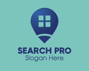 Blue House Location logo design