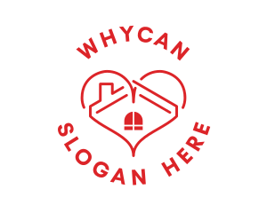 Heart - Love House Village logo design