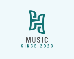 Simple - Green Letter H logo design