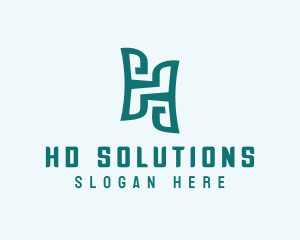 Green Letter H logo design