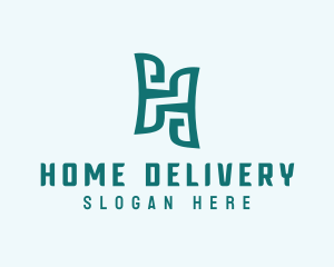 Green Letter H logo design