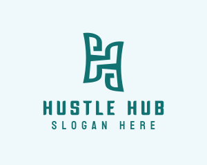 Green Letter H logo design