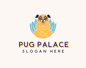 Pug - Pug Yoga Wellness logo design