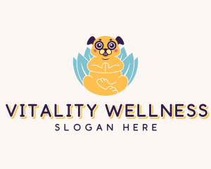 Pug Yoga Wellness logo design