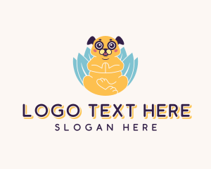 Pet Care - Pug Yoga Wellness logo design