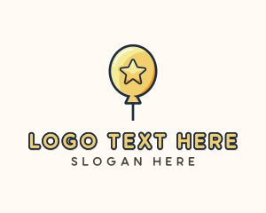 Helium Balloon - Star Balloon Celebration logo design