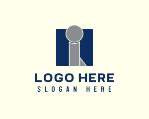 Studio - Modern Architecture Company Letter I logo design