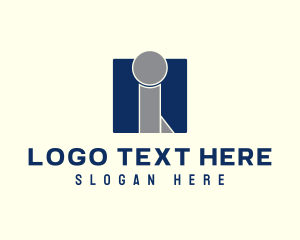 Digital Marketing - Modern Architecture Company Letter I logo design