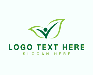 Lifestyle - Person Leaf Lifestyle logo design