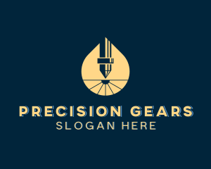 Mechanical - Mechanical CNC Laser logo design