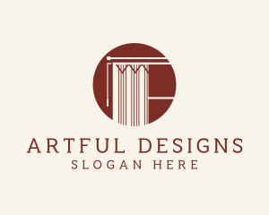 Home Curtain Interior Design  logo design