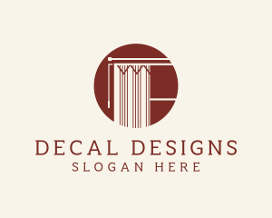 Home Curtain Interior Design  logo design