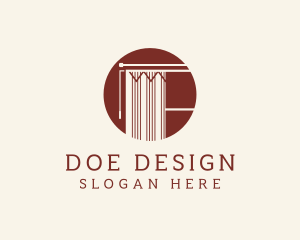 Home Curtain Interior Design  logo design