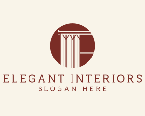 Home Curtain Interior Design  logo design