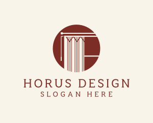 Home Curtain Interior Design  logo design