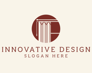 Home Curtain Interior Design  logo design