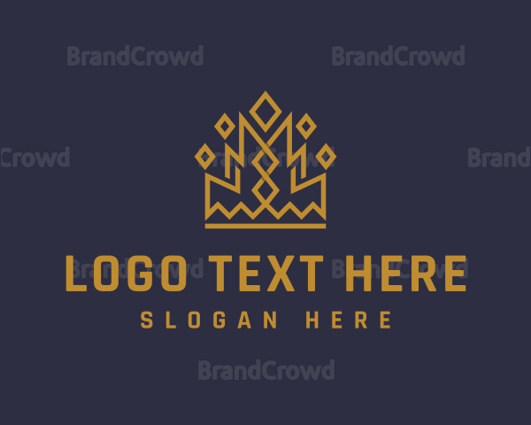Gold Geometric Crown Logo