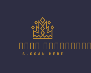 Gold Geometric Crown Logo