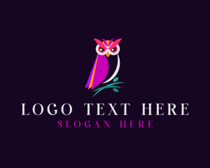 Leaf - Nature Night Owl logo design