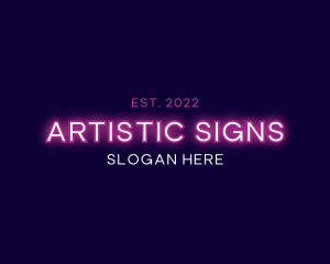 Signage - Pink Neon Signage logo design