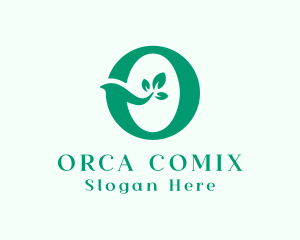 Organic Leaf Letter O Logo