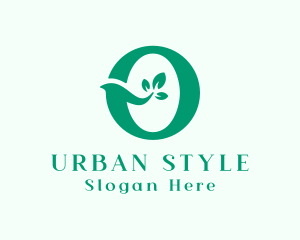 Organic Leaf Letter O Logo