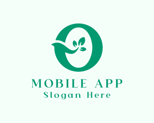 Organic Leaf Letter O Logo