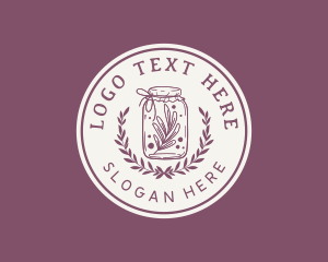 Homemade - Organic Leaf Jam Jar logo design