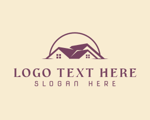 Neighborhood - House Roof Community logo design