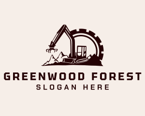 Forestry - Cog Mountain Heavy Equipment logo design