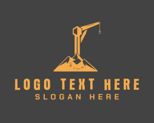 Business - Tower Crane Mountain logo design