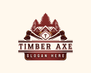 Cabin Axe Builder logo design