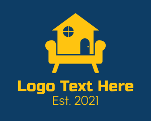 Upholstery - Golden Home Couch logo design