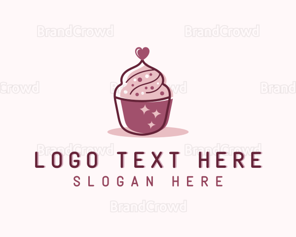 Cupcake Heart Bakery Logo