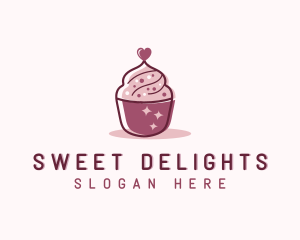 Valentine Cupcake Bakery  logo design