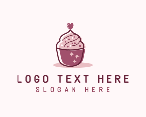 Sweets - Cupcake Heart Bakery logo design