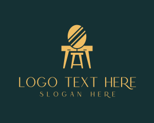 Stool - Vanity Mirror Furniture logo design