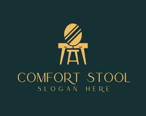 Stool - Vanity Mirror Furniture logo design