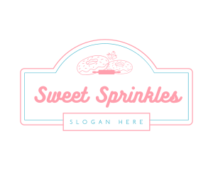 Sprinkles - Strawberry Donut Cafe logo design