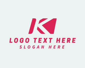Negative Space - Logistics Forwarding Letter K logo design