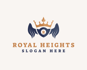 Highness - Royal Crown Shield Wings logo design