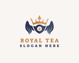 Royal Crown Shield Wings logo design