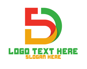 Printing Press - Colorful 5D Monogram logo design