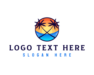 Seashore - Beach Sunset Resort logo design