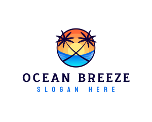 Seashore - Beach Sunset Resort logo design