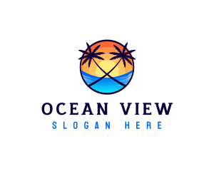 Beach Sunset Resort logo design