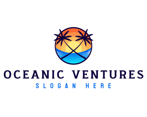 Beach Sunset Resort logo design