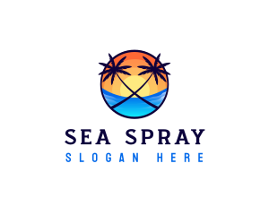 Beach Sunset Resort logo design