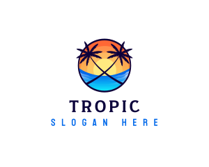 Beach Sunset Resort logo design